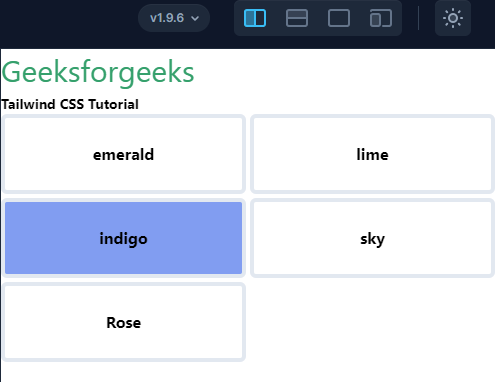 Default colors given in tailwind documentation are not working