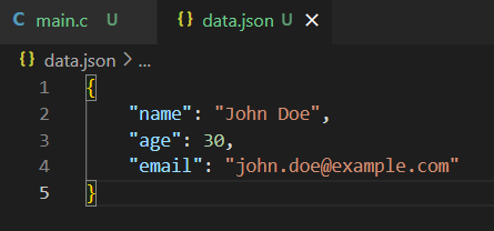 Generated JSON file