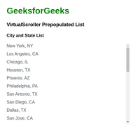 Angular PrimeNG VirtualScroller Prepopulated List - GeeksforGeeks