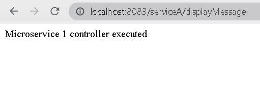 Accessing the first microservice