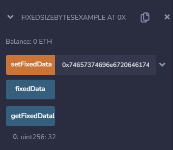 Fixed-size Byte Arrays (bytesN)