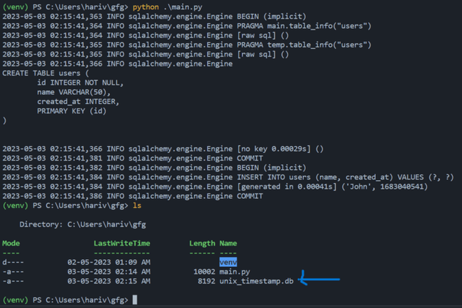 SQLite viewer for unix_timestamp database