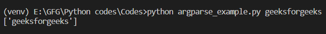 Passing only one value as command line argument using nargs='+'