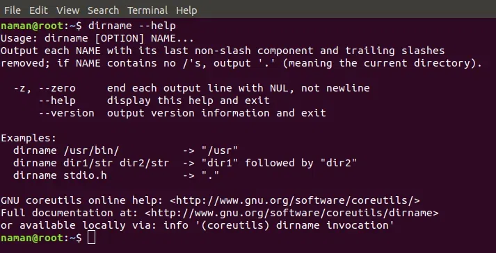 Dirname Command In Linux With Examples - Geeksforgeeks