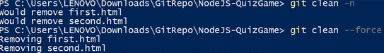 git clean --force