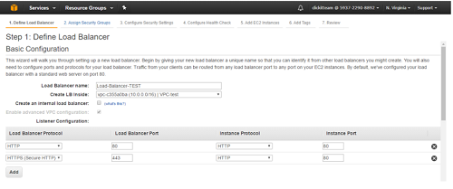 Configure load balancer 