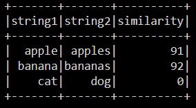 Calling custom python functions to find similrarity between teo columns using Pyspark UDF