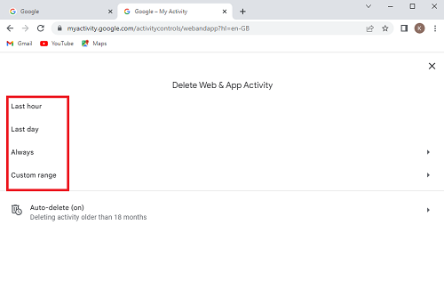 Delete Google Web Activity from Google Account.6