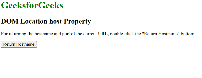 HTML DOM Location host Property