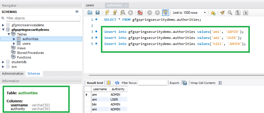 Spring security sale database authentication example