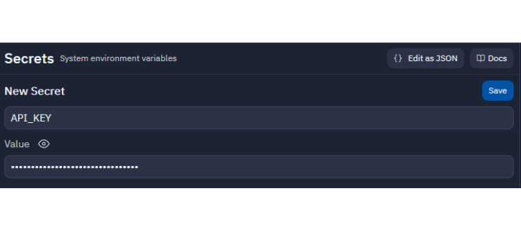 API Key Output