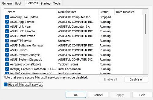 Fix the Default Gateway Not Available Error - clean boot configuration.2