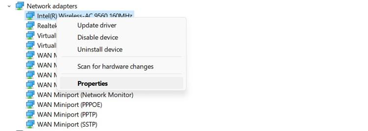 Fix the Default Gateway Not Available Error - change power management.2