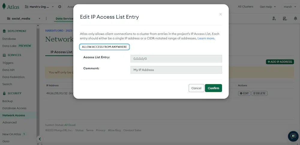 Allow-Network-Access-to-connect-DB