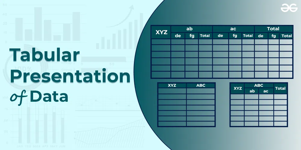 what does tabular data presentation mean