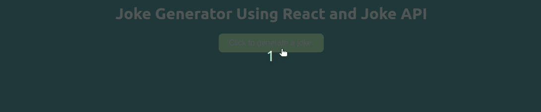 Random Joke using React app through API