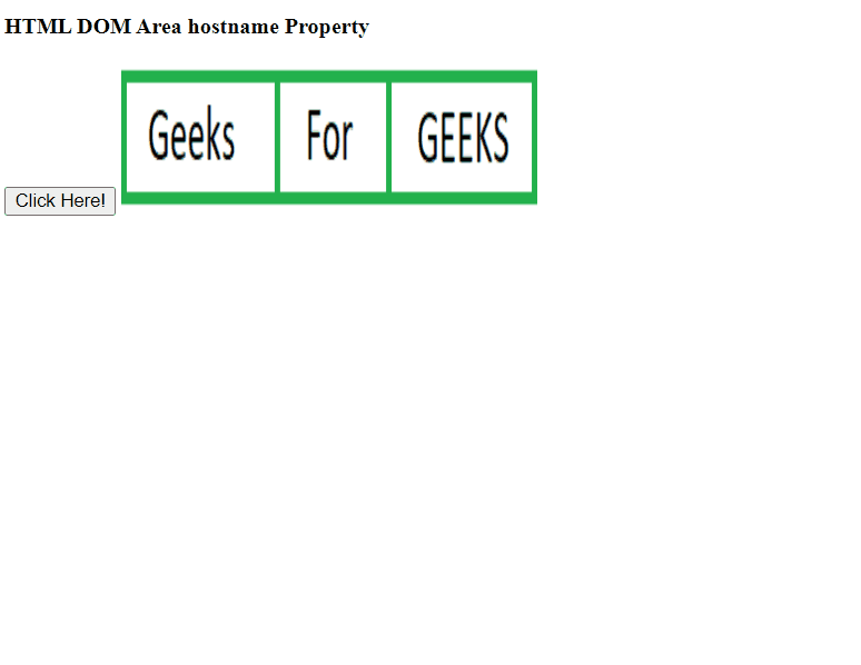 HTML DOM Area hostname Property - GeeksforGeeks