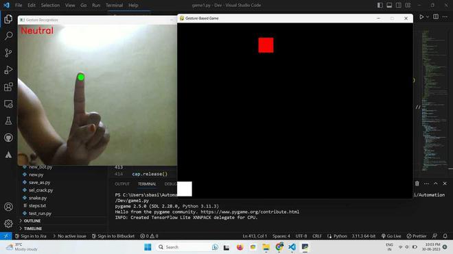 Gesture Controlled Game in Machine Learning - GeeksforGeeks