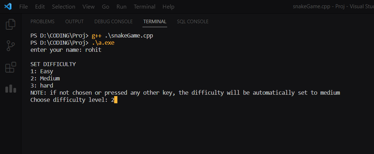 Snake Code in C++ - GeeksforGeeks