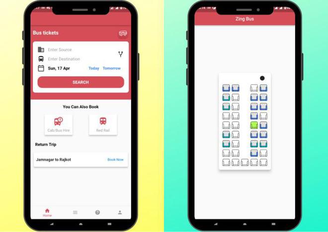 Dashboard UI and Seat Select UI