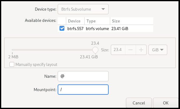 10_GFG_An image showing setting up of root subvolume