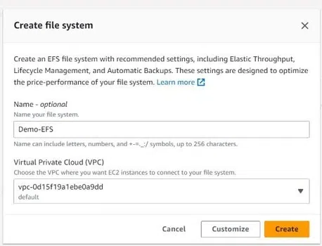 Create file system 