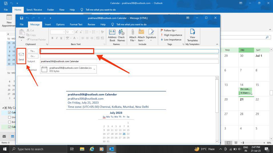 How to Share Your Calendar in Outlook: Step by Step Guide - GeeksforGeeks