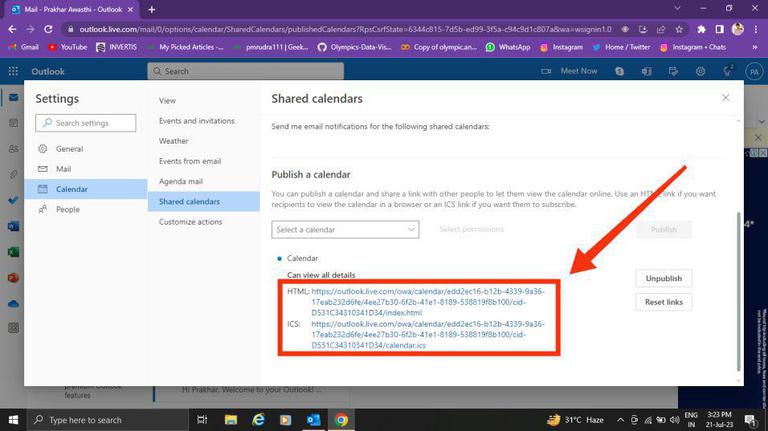 How to Share Outlook Calendar: Step by Step Guide - GeeksforGeeks