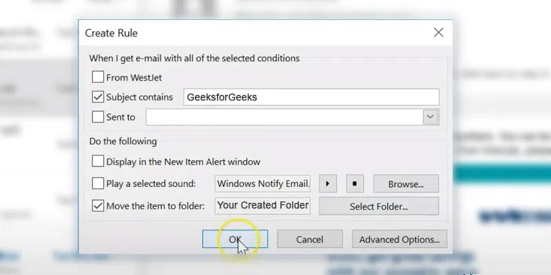 How To Filter Emails In Hotmail - Set up rules to Organize Inbox -  GeeksforGeeks