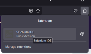 Choose Selenium IDE