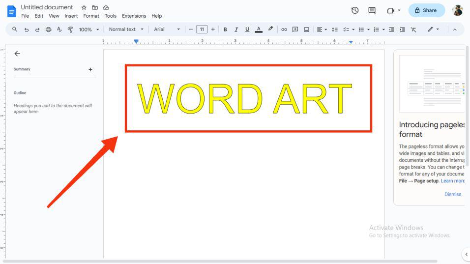 How To Insert Word Art In Google Docs GeeksforGeeks   IMG 20230803 191624 