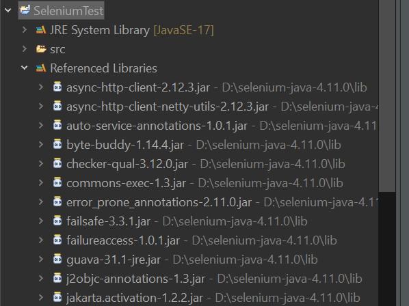 Verify Selenium is configured