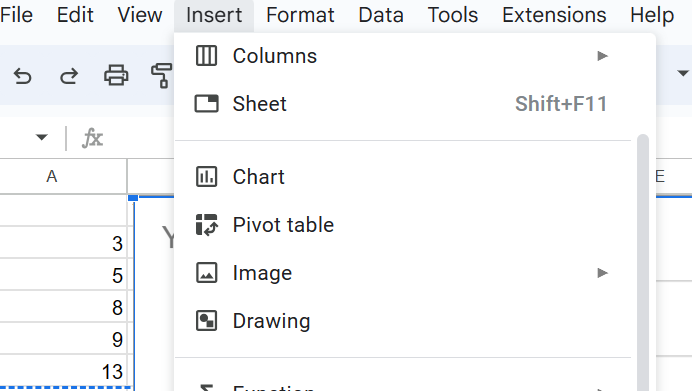 Add a Line of Best Fit in Google Sheets