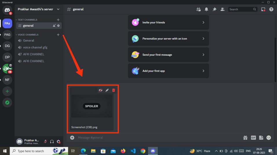 How To Make a Spoiler Text or Image on Discord - GeeksforGeeks