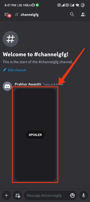 How To Make a Spoiler Text or Image on Discord - GeeksforGeeks