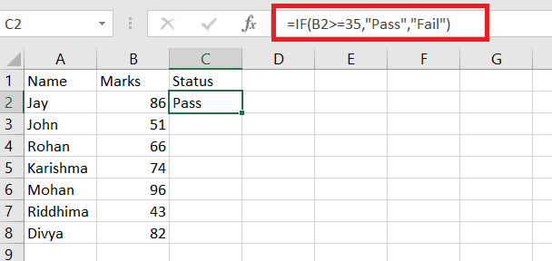 Using IF Function in Excel