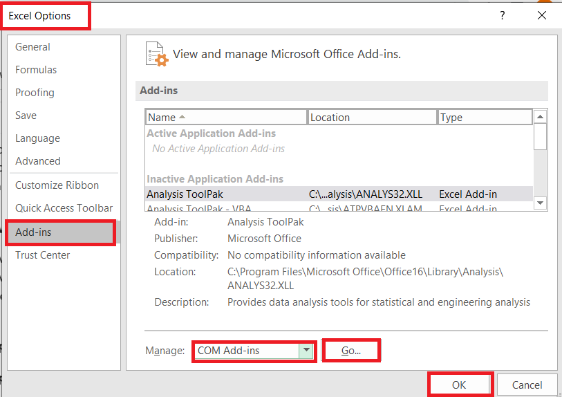 Excel-Options