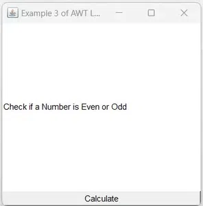 Output of Example3 AWT Label