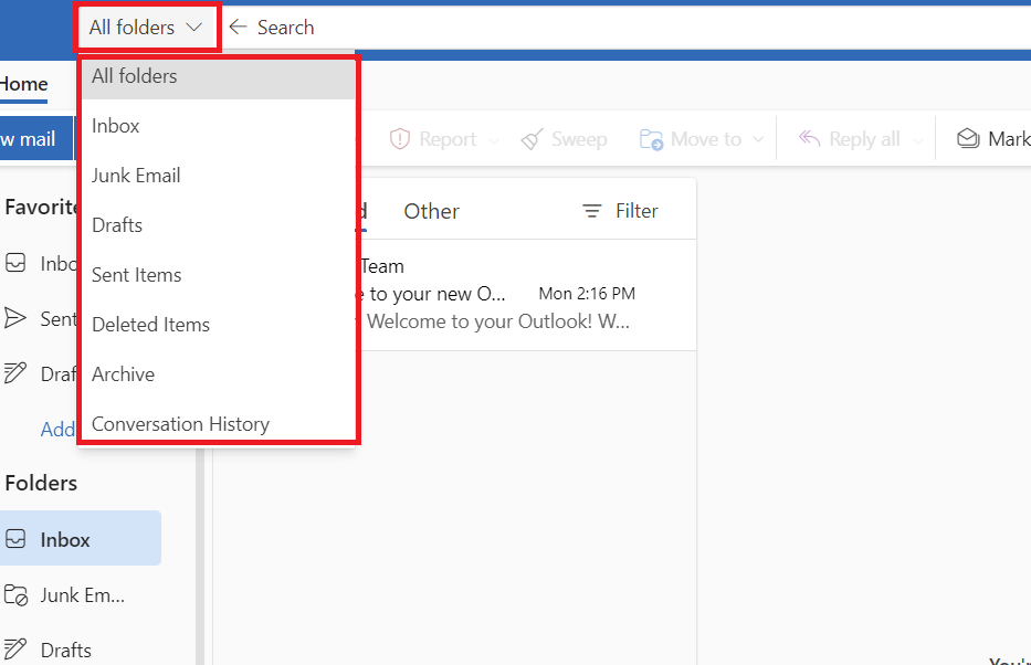 How to Search in Email Messages body/text in Outlook - GeeksforGeeks