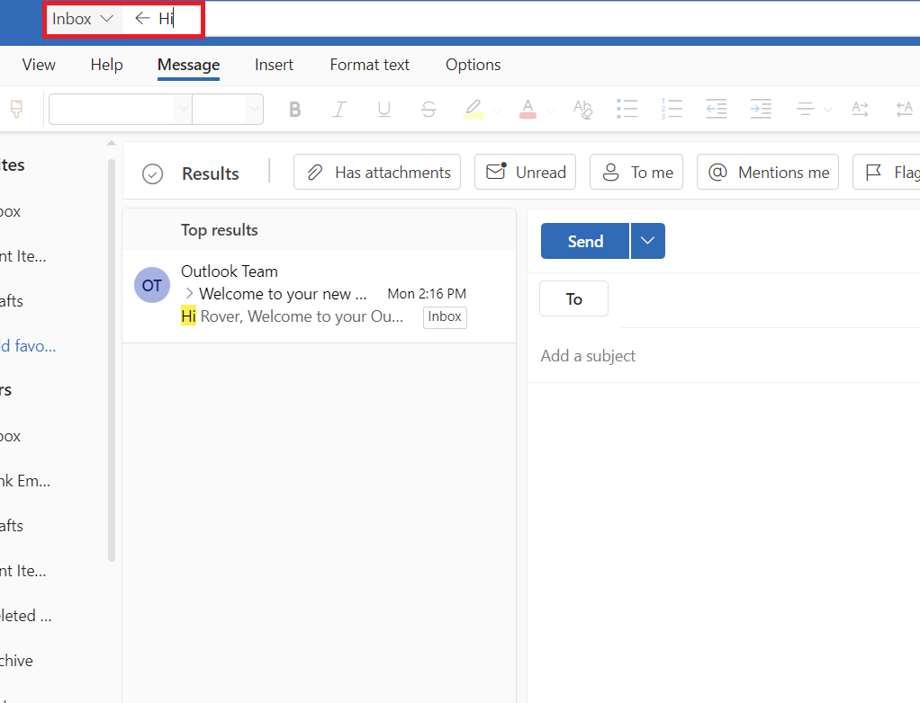 How to Search in Email Messages body/text in Outlook - GeeksforGeeks