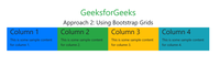 How to Create Equal Height Columns in Bootstrap ? - GeeksforGeeks