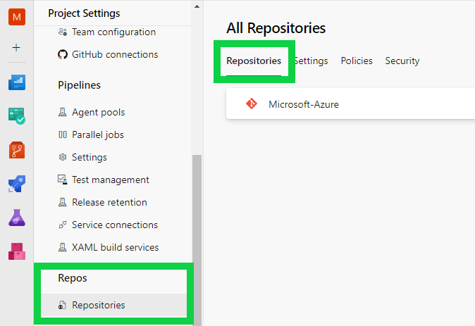 Azure repositories