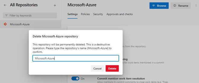 How to Delete a Azure DevOps Repo? - GeeksforGeeks