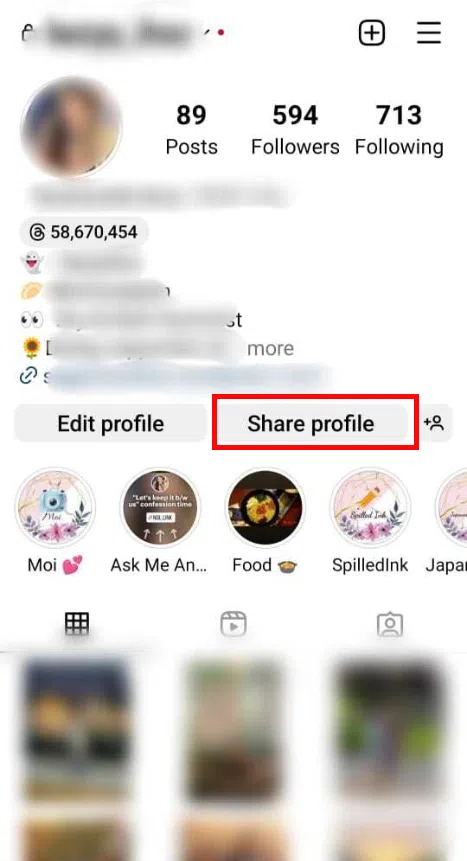 Share Profile Button