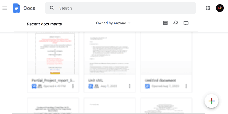 Open Google Docs