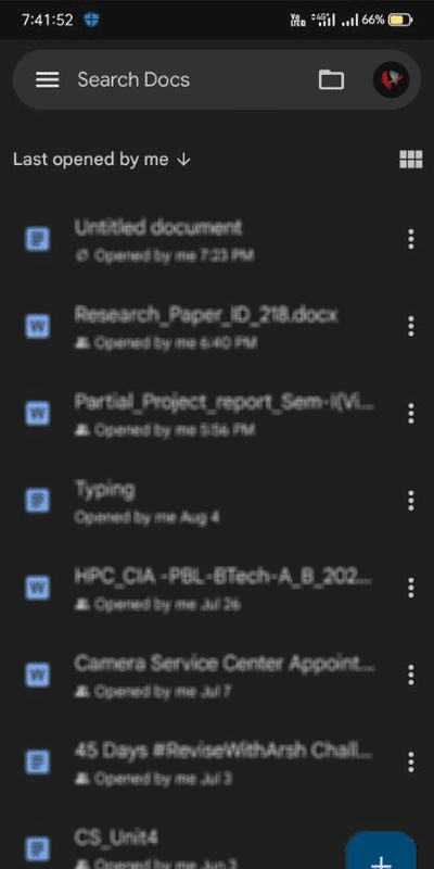 Open Google Docs