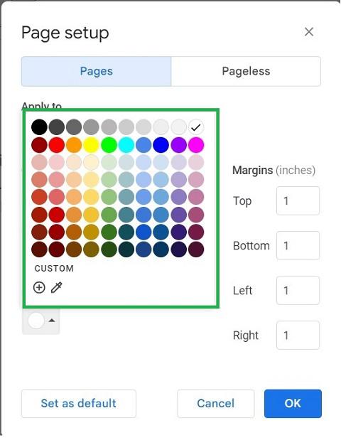 Google Workspace Color Picker 