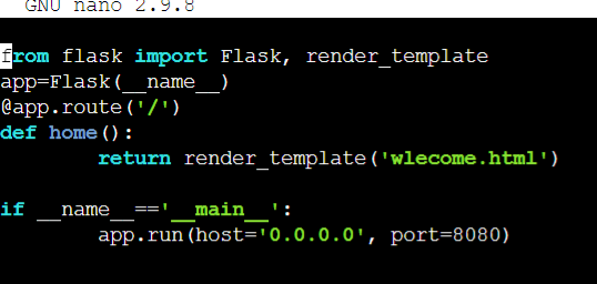 code for app.py file