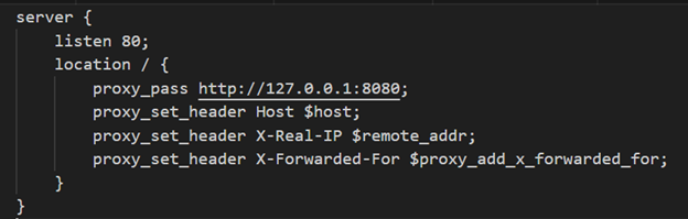 make .conf file to navigate proxy sever to API