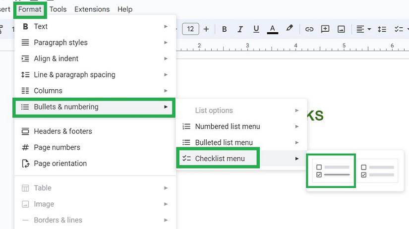 How to insert Check Box